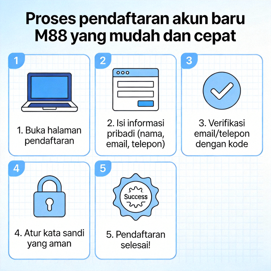 Proses pendaftaran akun baru M88 yang mudah dan cepat